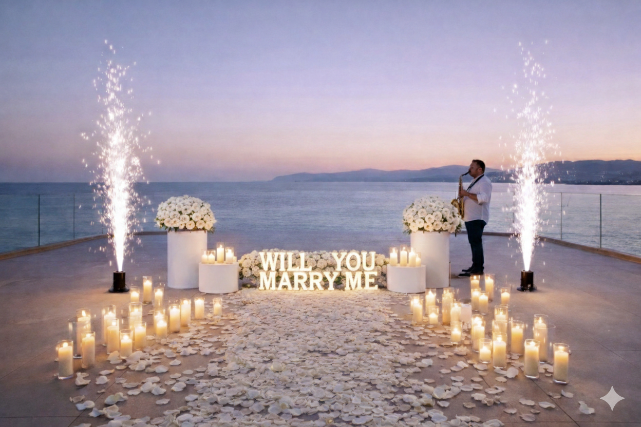 Villa Romance Retreat private villa proposal setup